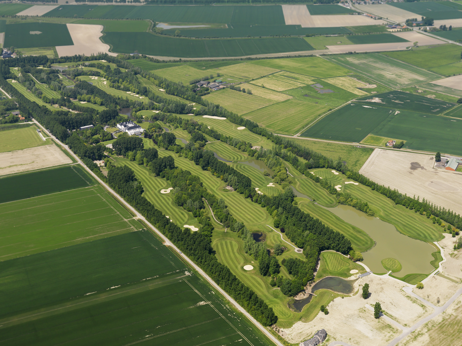 Aerial view of Golfclub Oostburg - De Brugse Vaart